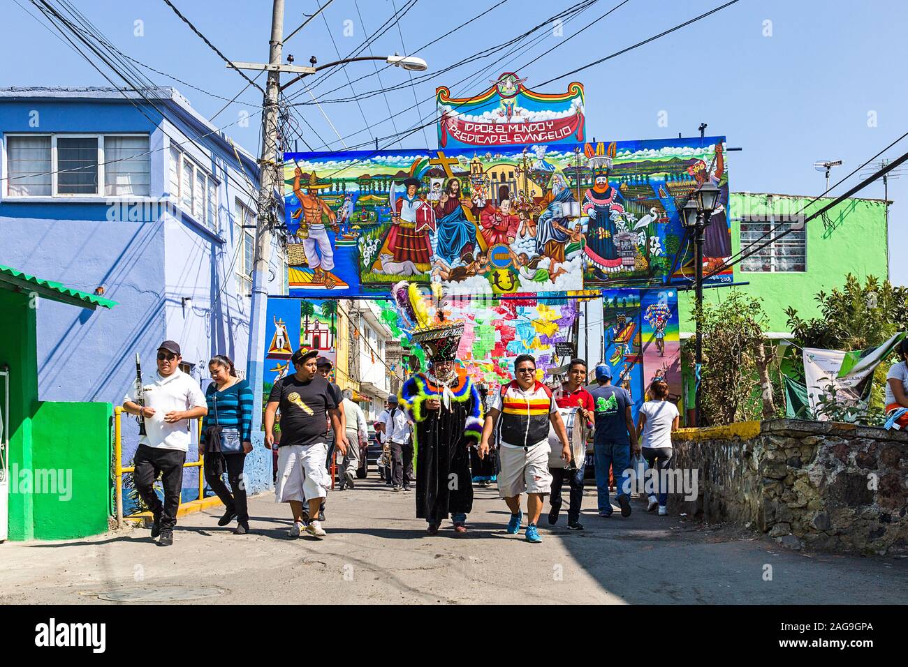 Mexiko Federal District Mexiko Stadt, Xochimilco Xaltocán Messe der Jungfrau der Schmerzen Stockfoto