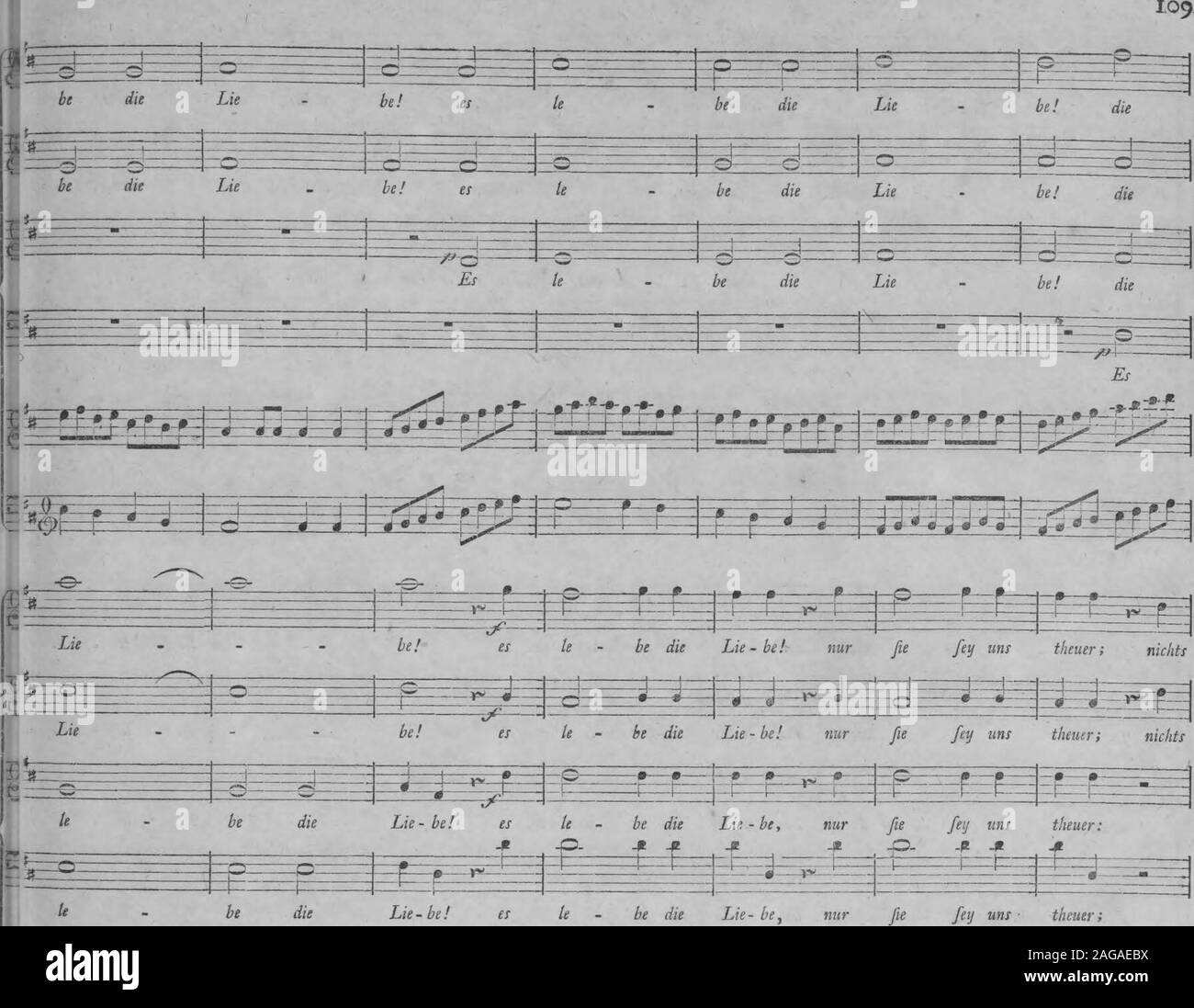 . Die entfuhrung aus dem Serail: ein komischen Singspiels in drey Aufzugen (1796). m. jy^^^^^^^^ g^y^^w^^^^Ich^^ Mozart, Entführ, aus dem Serail. Stockfoto