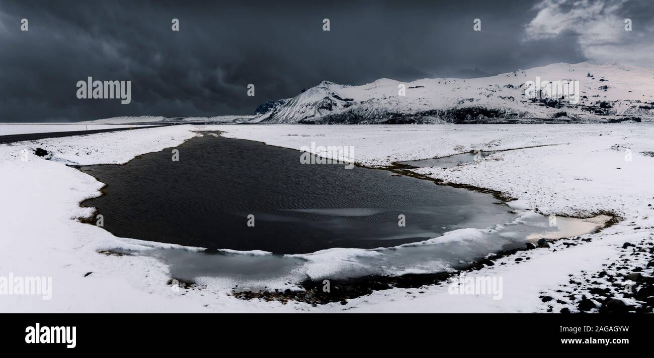 Kviarjokull Gletscher Vatnajökull Eiskappe, Island Stockfoto