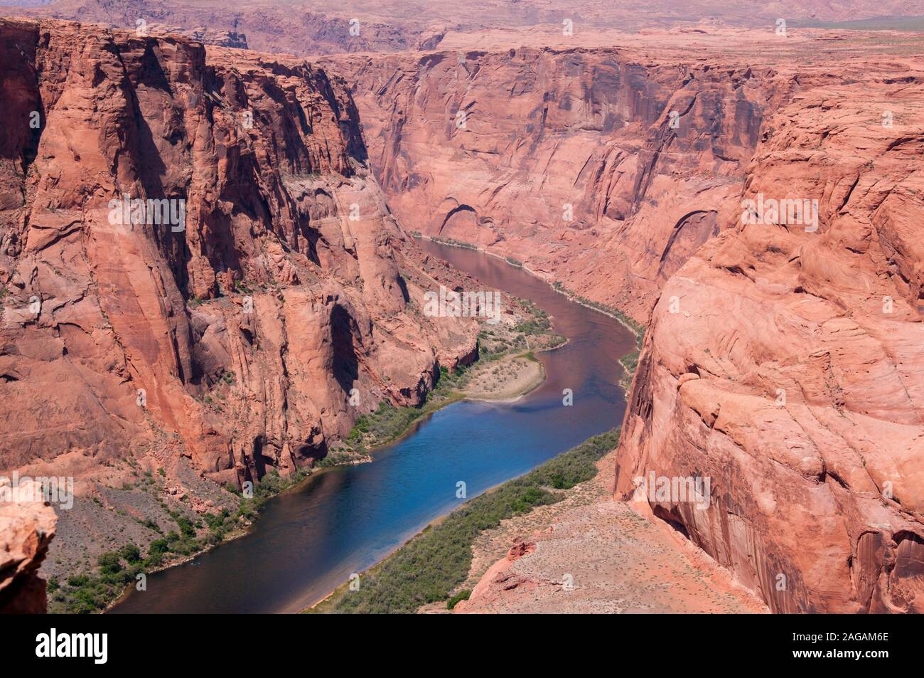 Colorado River Horseshoe Bend gesehen von der Suche Punkt Page, Arizona, USA Stockfoto