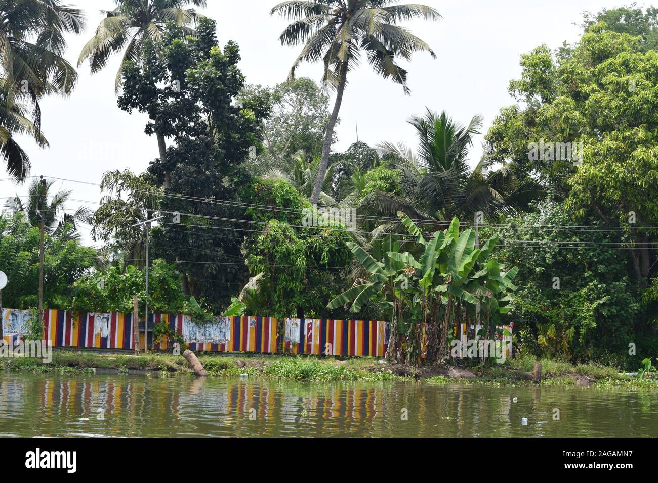 Backwaters in Kerala Alleppey Stockfoto
