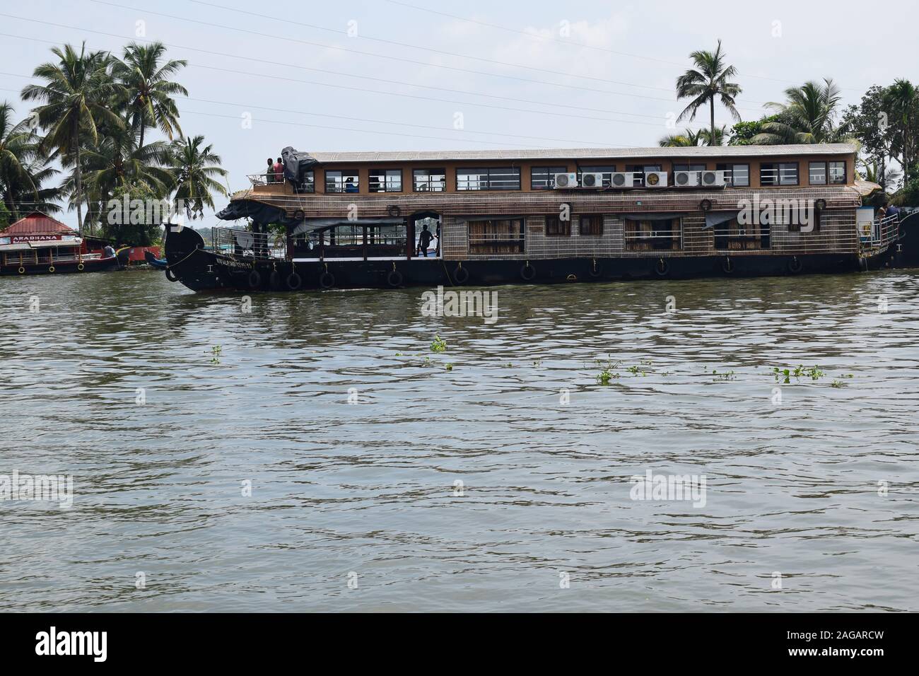 Premium Kreuzfahrten in Kerala Hausboot Backwaters Stockfoto