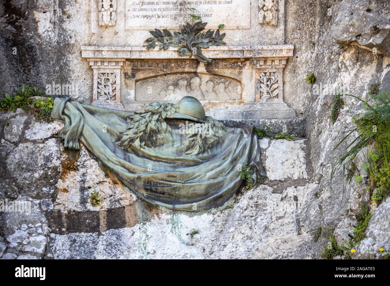 Allgemeine Gouraud Stelen, Archäologische Tal von Nahr el-Kalb, in der Nähe von Beirut, Libanon Stockfoto