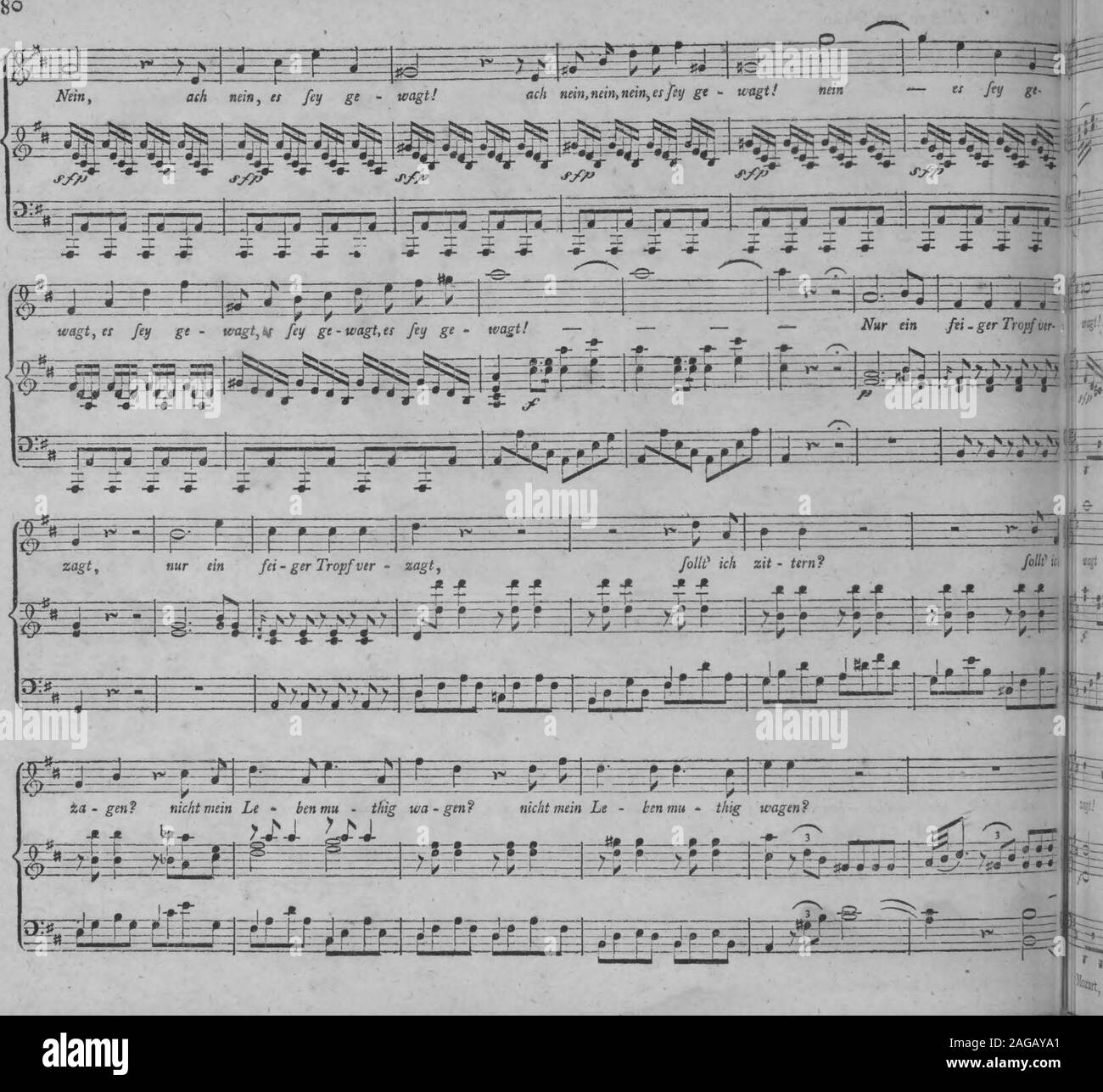 . Die entfuhrung aus dem Serail: ein komischen Singspiels in drey Aufzugen (1796). Ü = Fey ge- wagt! Ach nein -. Nein, nein, es Fey ge- Stockfoto