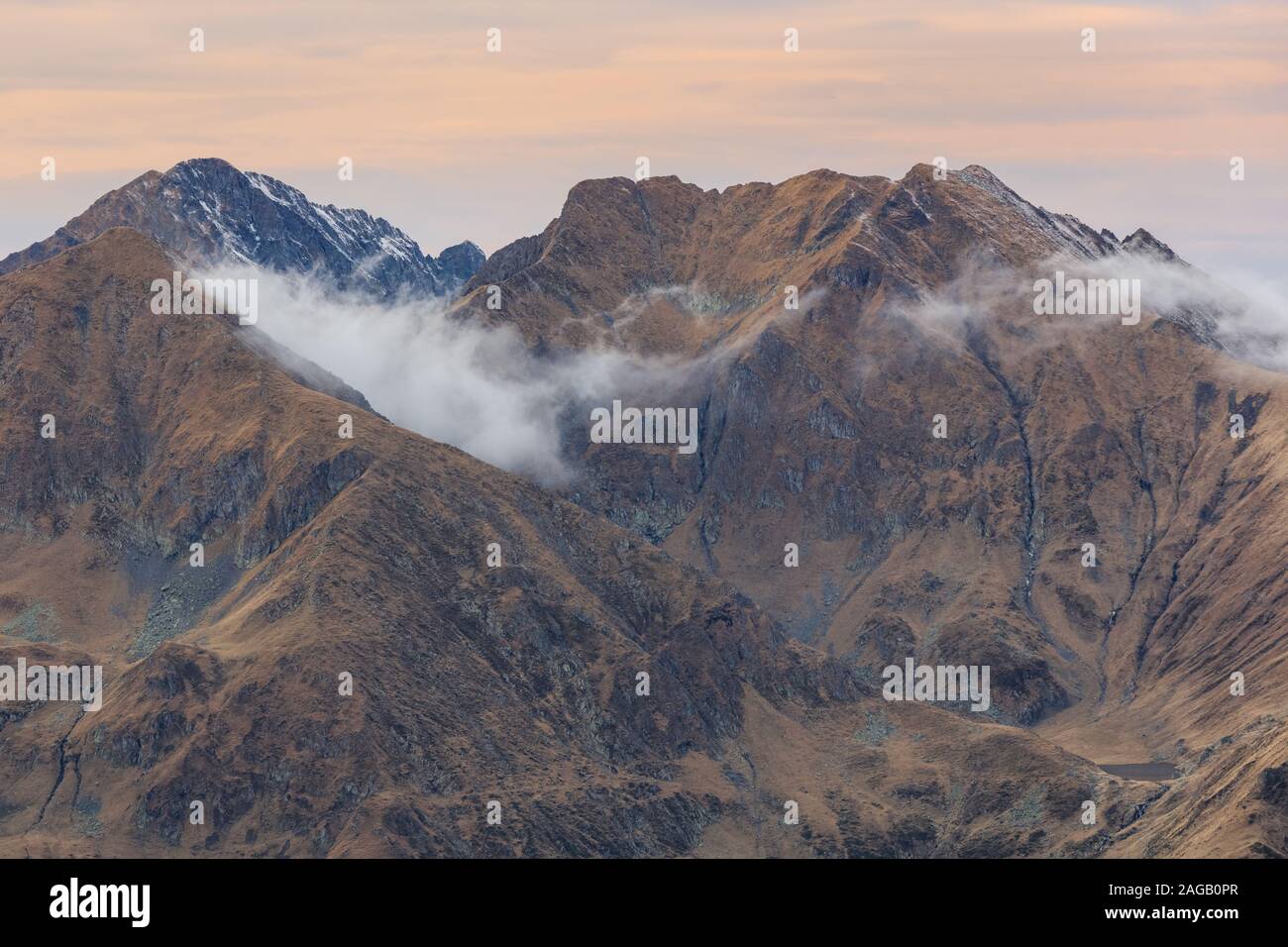 Berglandschaft im Fagaras Gebirge, Rumänien Stockfoto