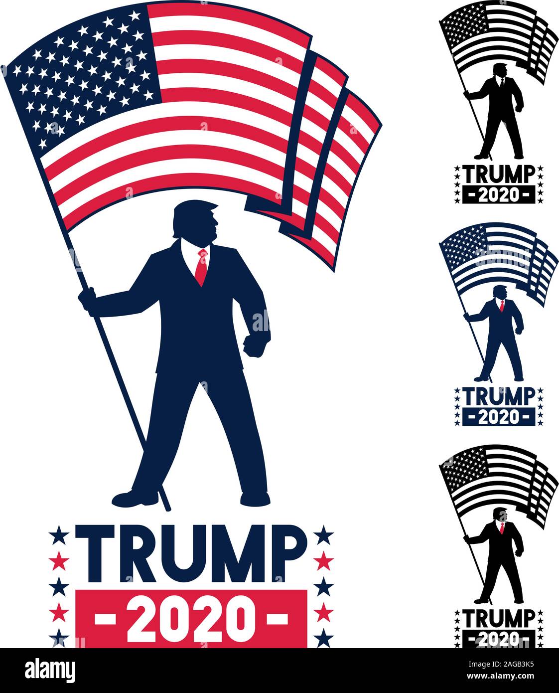 Trump 2020 Kampagne Symbol Stock Vektor