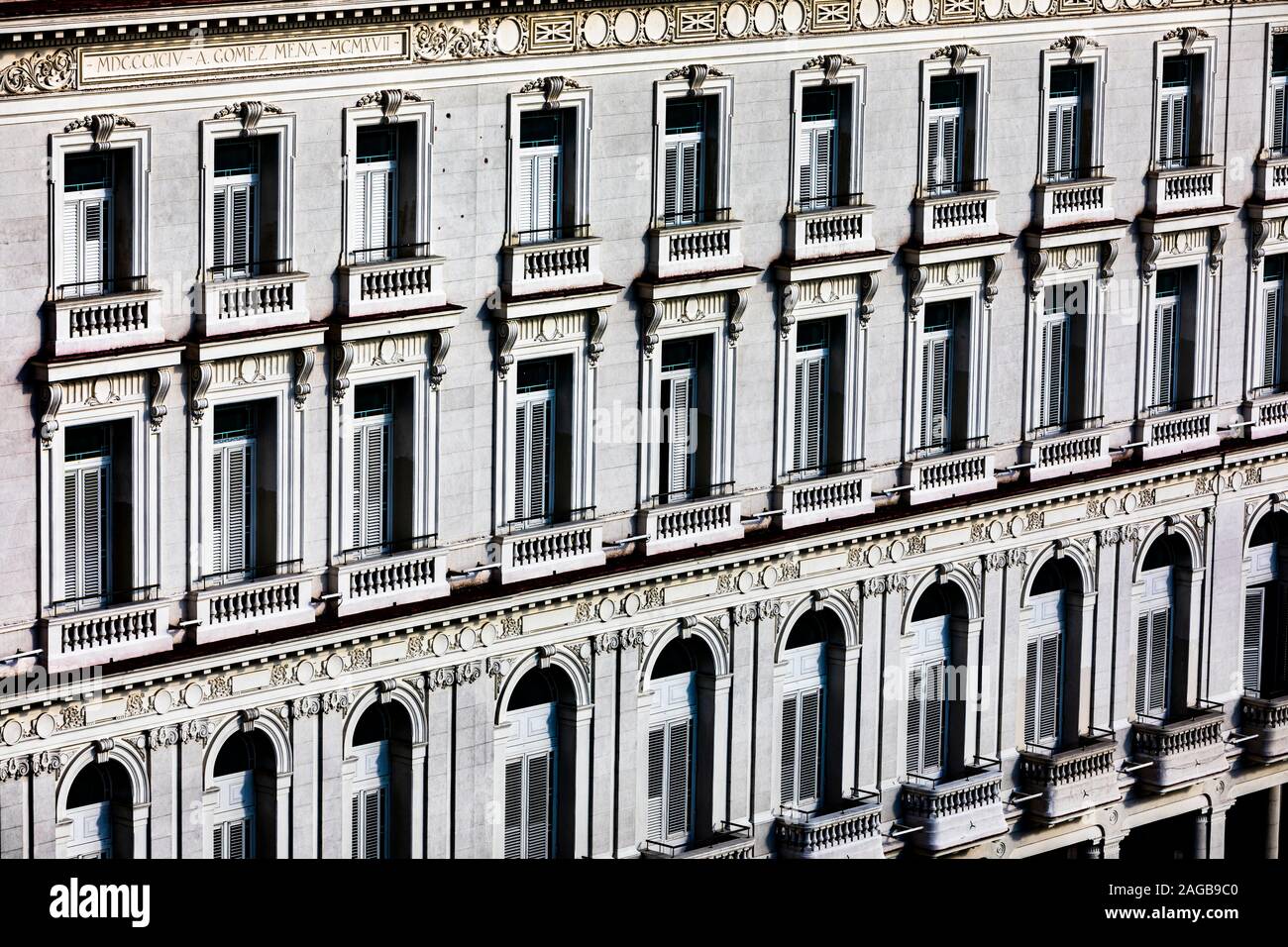 Gran Hotel manzana Kempinski La Habana im Central Park, Havanna, Kuba. Stockfoto