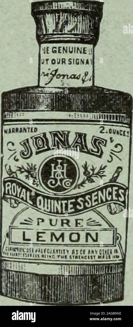 . Le Juillet-Decembre quincaillier (1905). Consultez notre Liste. Abricot, Allspices, Amande?, Ananas, Banane, Biere dEpi-nette, Bouleau, Cafe, Cannelle, Cayenne, (eleri. Cerise, Cho-colat, Clarets, Cochenille, Coing, Coriande, Couleurs deFruits, Egal, Fraise, Framboise, Gingembre, Gro-seille, Limon, Macis, Madere, Menthe Poivree, Mures, Mus-cades, Nektar, Noyau, Orange, Ottawa Wurzelbier, Peche, Pistache, Poire, Poivre, Pommes, Pflaumen, Ratafia, Rose, Sa-Fran, Salsepareille, Sherry, der, Tonka, Vanille, Winterg - Reen. Ayez les Extraits deJONAS. Lis sind les favoris Ich liebe que leur Qualität est Stockfoto