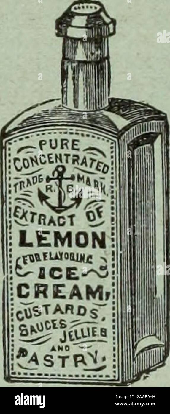. Le Juillet-Decembre quincaillier (1905). La m^nagere veut les Extraits de JONAS.. Consultez notre Liste. Abricot, Allspices, Amande?, Ananas, Banane, Biere dEpi-nette, Bouleau, Cafe, Cannelle, Cayenne, (eleri. Cerise, Cho-colat, Clarets, Cochenille, Coing, Coriande, Couleurs deFruits, Egal, Fraise, Framboise, Gingembre, Gro-seille, Limon, Macis, Madere, Menthe Poivree, Mures, Mus-cades, Nektar, Noyau, Orange, Ottawa Wurzelbier, Peche, Pistache, Poire, Poivre, Pommes, Pflaumen, Ratafia, Rose, Sa-Fran, Salsepareille, Sherry, der, Tonka, Vanille, Winterg - Reen. Ayez les Extraits deJONAS. lis so Stockfoto