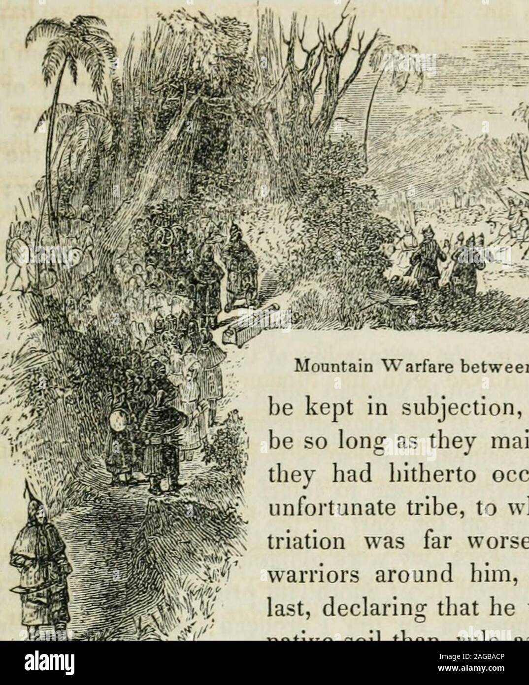 . Bildliche Geschichte von China und Indien; bestehend aus einer Beschreibung dieser Länder und ihre Bewohner. heemperor entschlossen, ihre ganze Rennen zu unterwerfen oder zu vernichten. Theimperial Armee in die Berge, die bald präsentiert schrecklichen Szenen ofbloodshed, für die Menschen verzweifelt in der Verteidigung ihrer Freiheit gekämpft, und so groß war die Angst des unter der Autorität des theChinese Regierung gebracht werden, daß selbst die Frauen gesehen kämpften in der com-mon Ursache durch die Seiten ihrer Ehemänner. An der Länge der Chinesischen generalgained Besitz des Auftraggebers Stadt, wenn der Chef nahm re Stockfoto