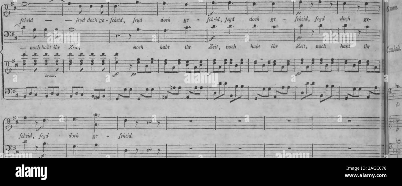 . Die entfuhrung aus dem Serail: ein komischen Singspiels in drey Aufzugen (1796). Er, noch haed Igv-Zeit.f&gt; w N^h*w* ± * ± --**. J Y AH1y unterwegs sind y AH1y* f £ Stockfoto