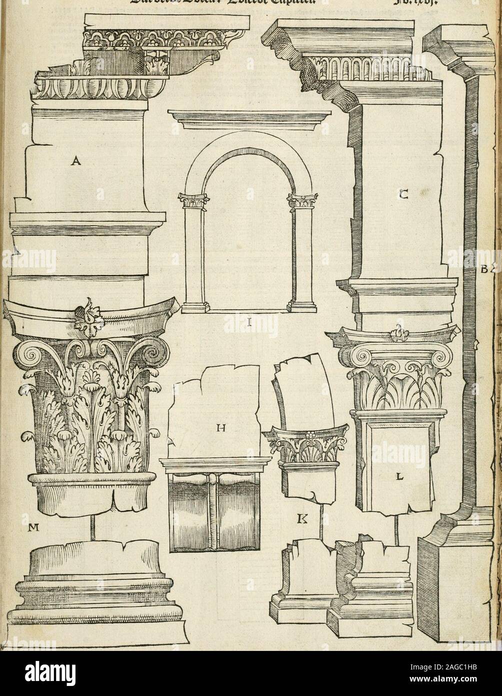 . Sterben Erle vermaertste Antiken edificien: Vía Tempel, Theater, Amphitheater, paleisen, Therme, Obeliske, Brugge, archetriuphal usw. vescreueeñ gefigureert met Haren grondede oock eñ Mate de plaetsen daerse staen, eñ wiese Dede. Meer J; aer fjoctJ; öc fjccft" F3 De! jclftöU. A. ü t!" 3 Ilanti Uiftpt tntt (!. 4^O Stockfoto