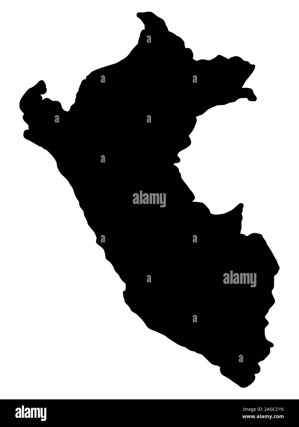 Peru Karte Silhouette Vektor Illustration EPS 10 Stock Vektor