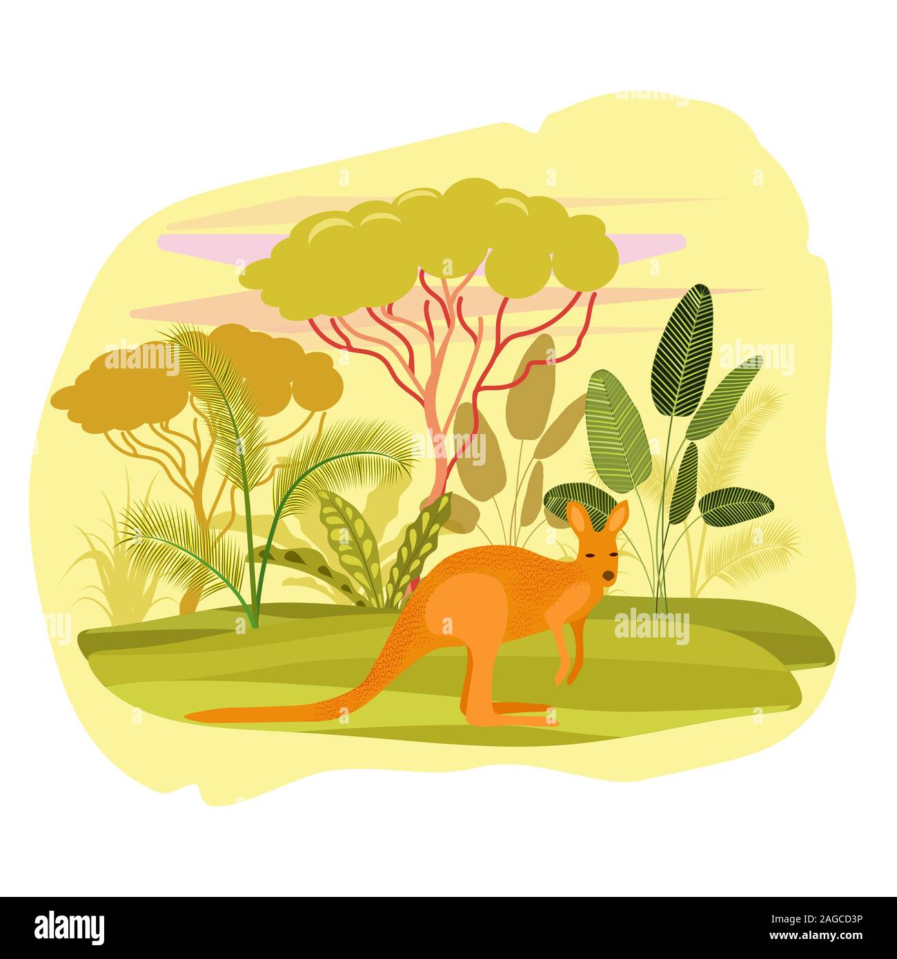 Vector Illustration im flachen Stil. Konzepte der Natur. Stock Vektor