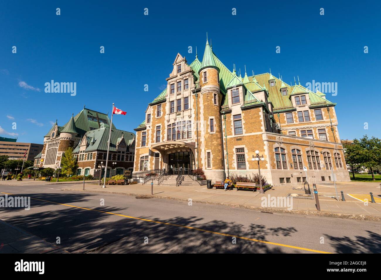 Quebec City, CA - 5. Oktober 2019: Gesundheit und Wohlergehen der Gebäude Stockfoto