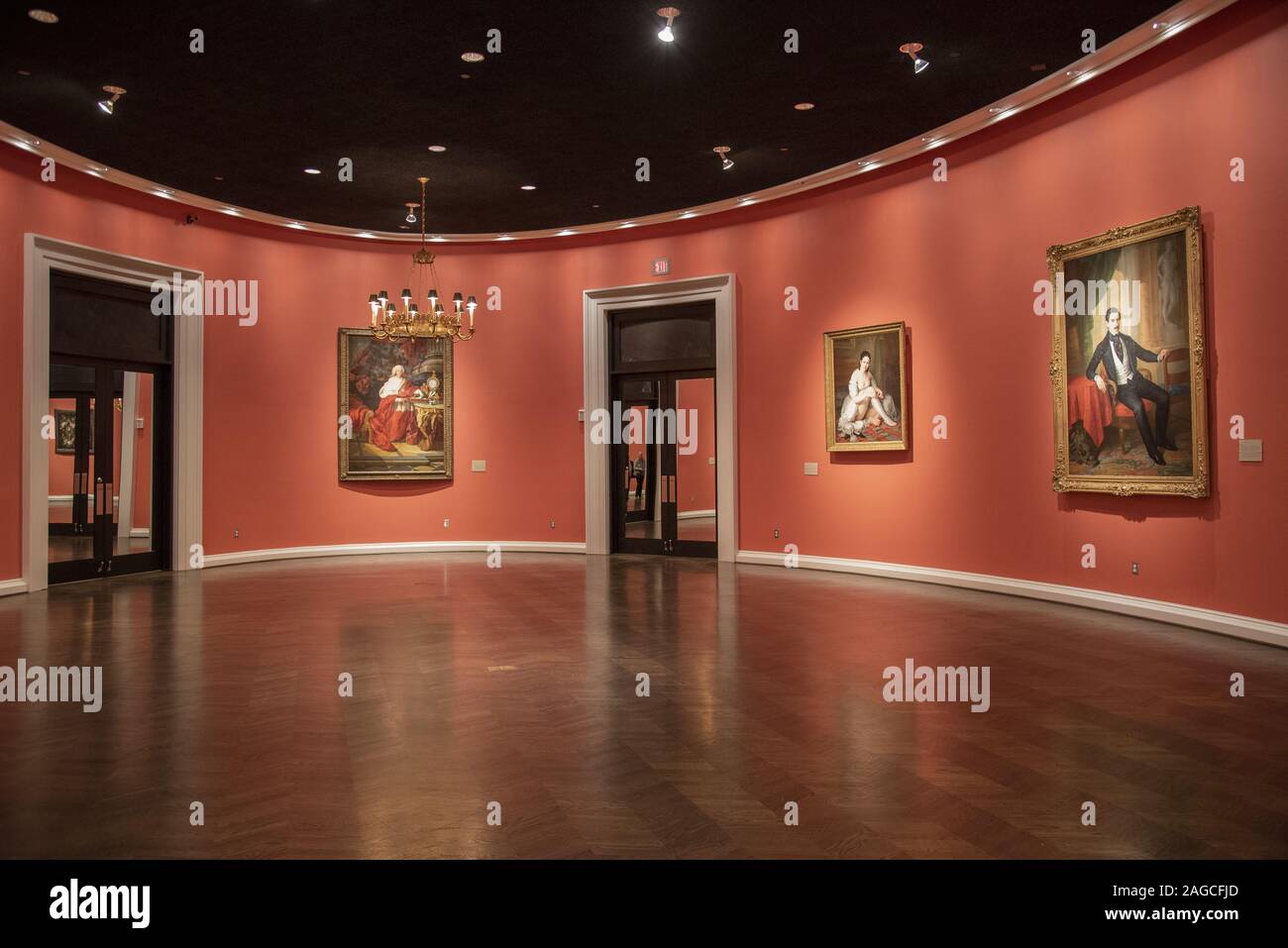 DALLAS, USA - Dec 22, 2018: Eine schöne Aufnahme der Wiesen Art Gallery, der Southern Methodist University in Dallas Stockfoto