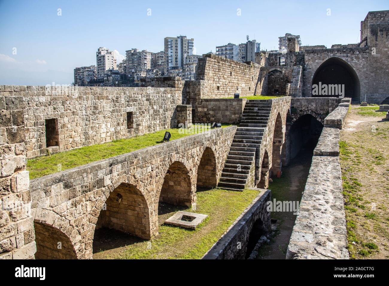 Raymond de St Gilles Zitadelle, Schloss von Tripolis, Tripoli, Libanon Stockfoto