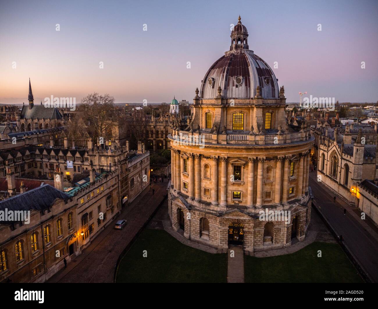 Radcliffe Square, nahe, mit, Brasenose College, Radcliffe Camera, Oxford University, Oxford, Oxfordshire, England, UK, GB. Stockfoto