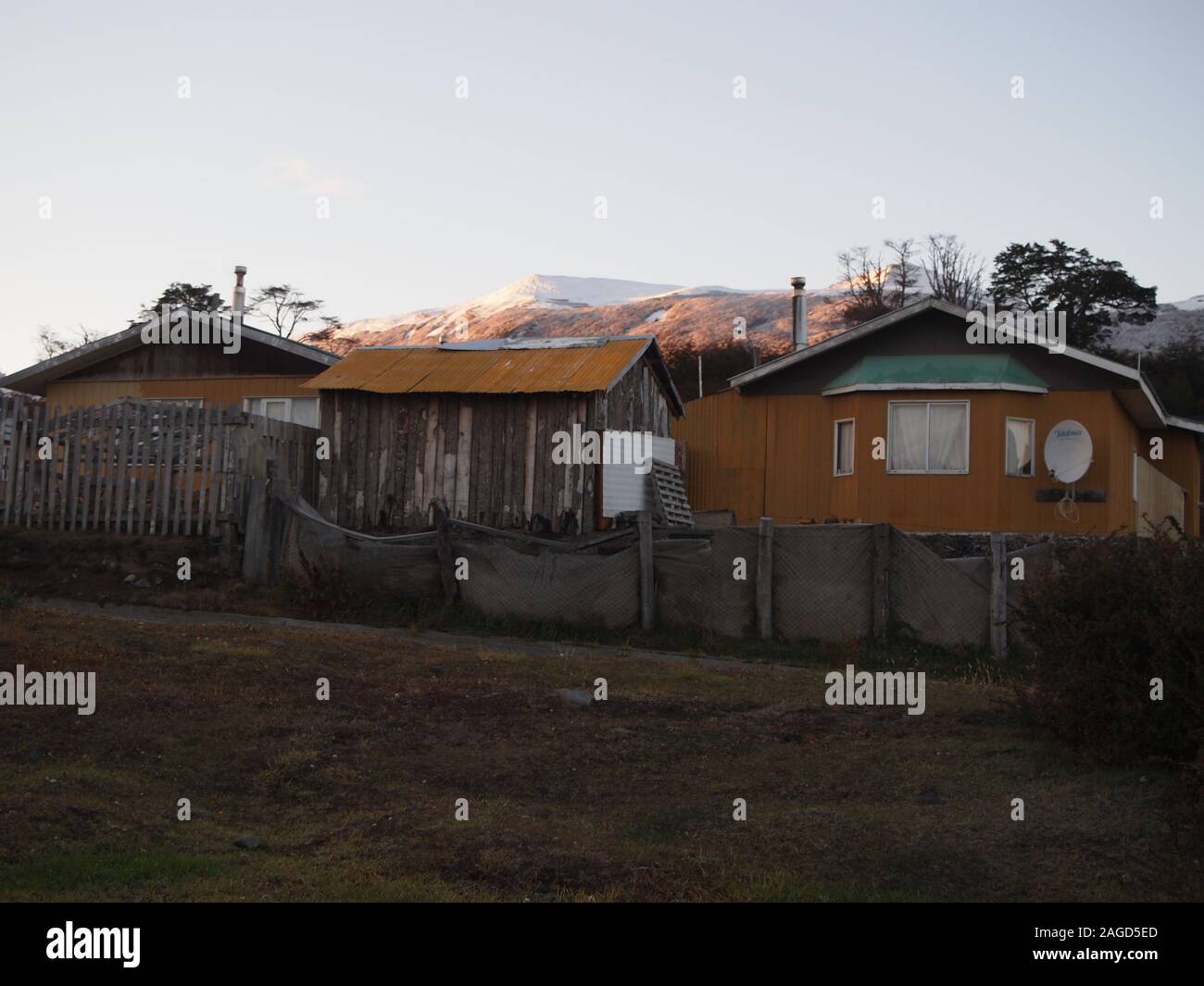 Puerto Williams (Chile), ein Fischerhafen in der Beagle-kanal und auch die Welt "südlichsten Dorf Stockfoto