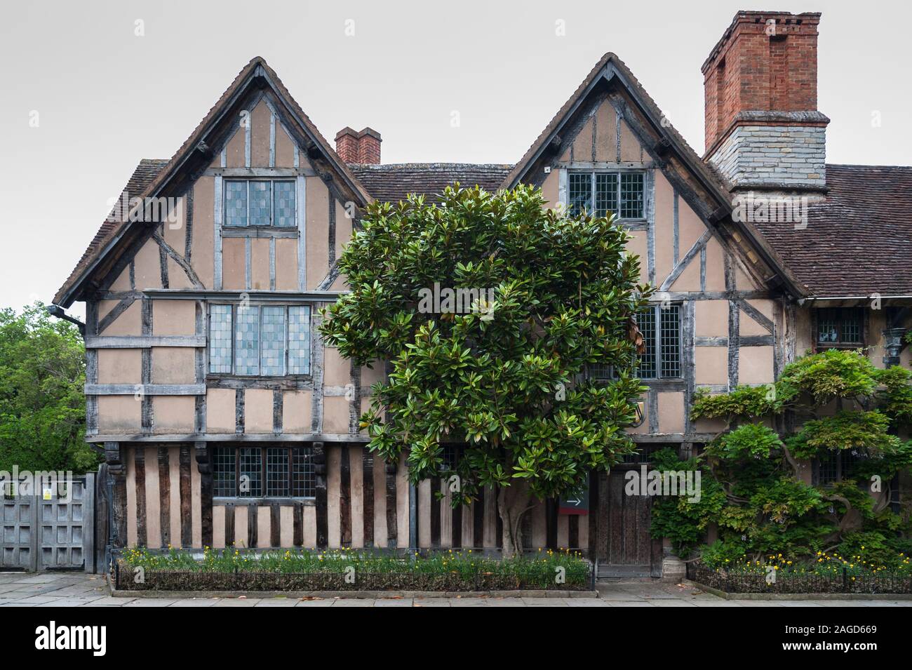 STRATFORD-upon-Avon, Warwickshire, Großbritannien - 27 Mai 2018: Hall's Croft befindet sich in einem historischen Gebäude aus dem Jahr 1613 zurückgeht, den Aufenthalt von Susanna Shakespeare-Hall Stockfoto