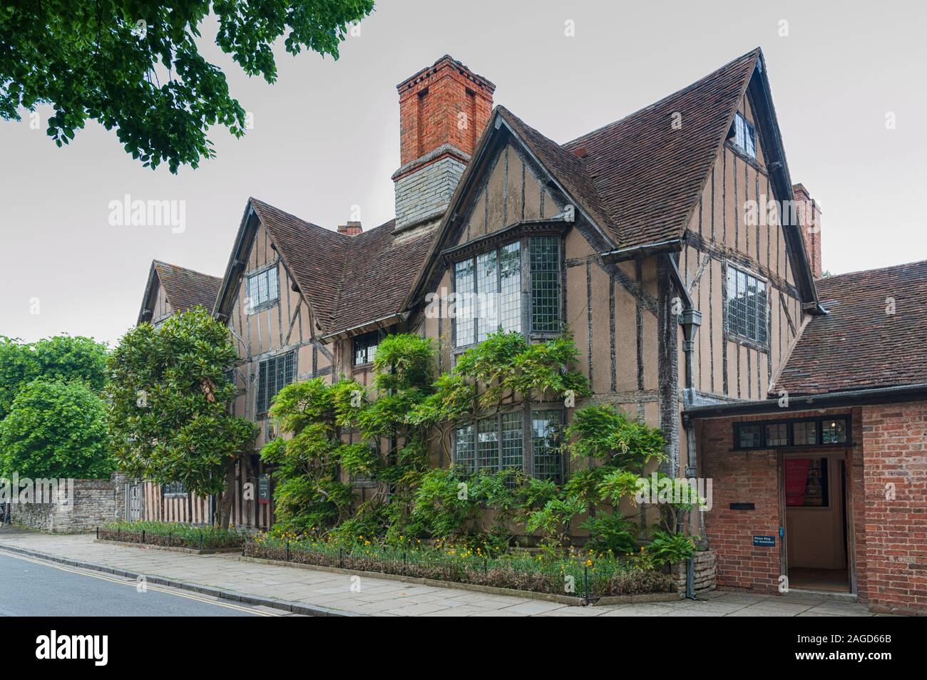 STRATFORD-upon-Avon, Warwickshire, Großbritannien - 27 Mai 2018: Hall's Croft befindet sich in einem historischen Gebäude aus dem Jahr 1613 zurückgeht, den Aufenthalt von Susanna Shakespeare-Hall Stockfoto