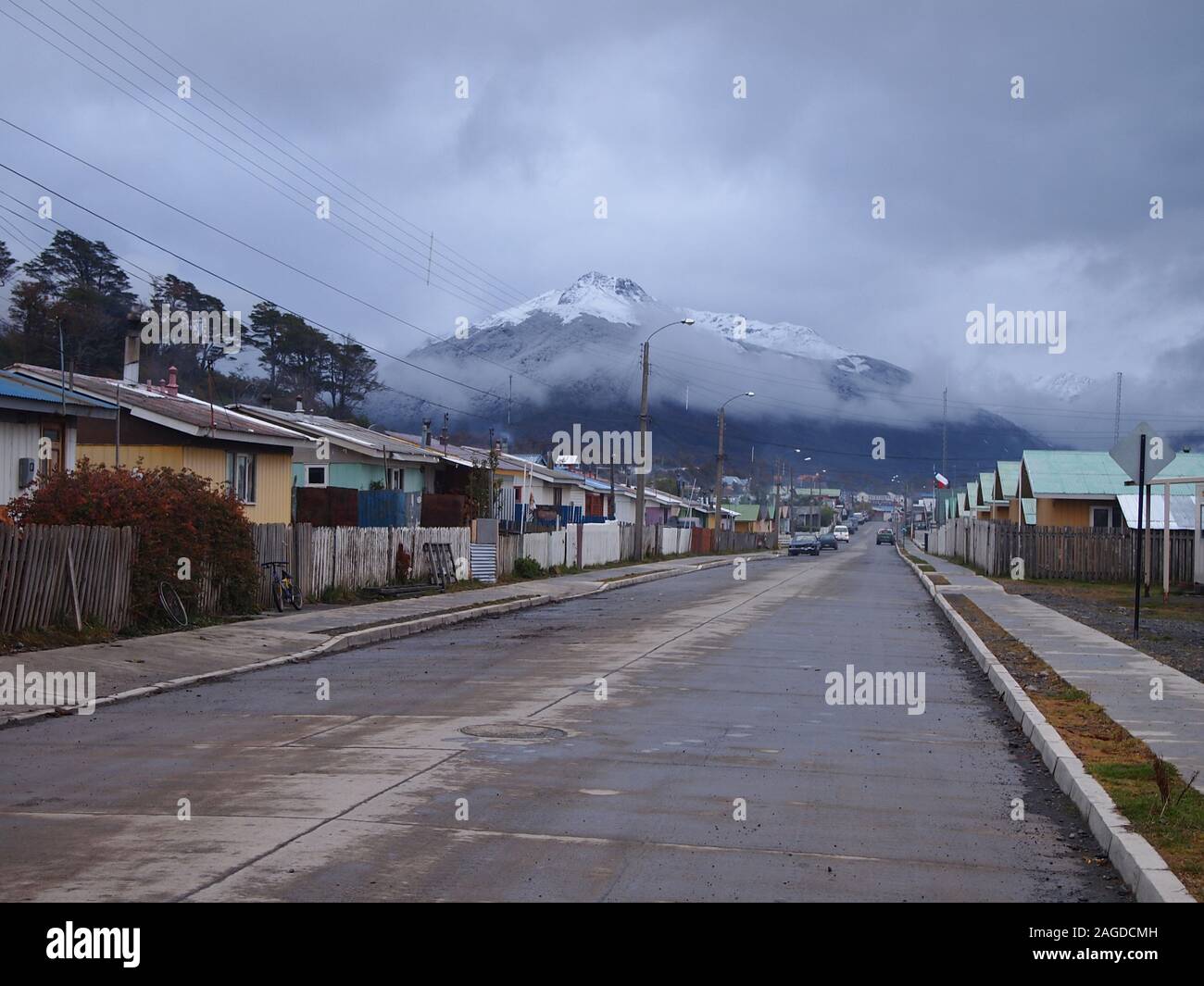 Puerto Williams (Chile), ein Fischerhafen in der Beagle-kanal und auch die Welt "südlichsten Dorf Stockfoto