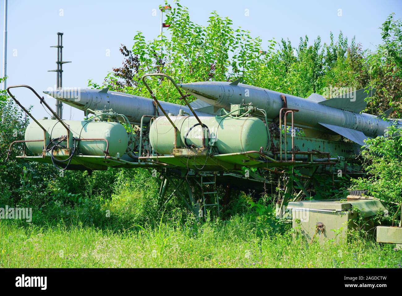 Belgrad, SERBIEN-19 Jun 2019 - Blick auf das Wahrzeichen Aeronautical Museum Belgrad (Ehemaligen jugoslawischen Luftfahrttechnischen Museum) Neben der Belgrader Ni entfernt Stockfoto