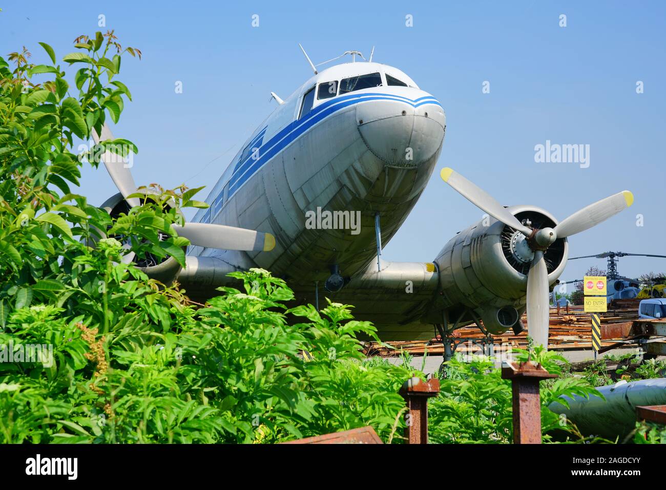 Belgrad, SERBIEN-19 Jun 2019 - Blick auf das Wahrzeichen Aeronautical Museum Belgrad (Ehemaligen jugoslawischen Luftfahrttechnischen Museum) Neben der Belgrader Ni entfernt Stockfoto
