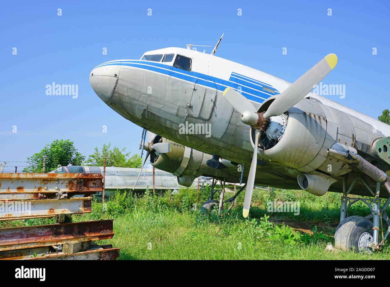 Belgrad, SERBIEN-19 Jun 2019 - Blick auf das Wahrzeichen Aeronautical Museum Belgrad (Ehemaligen jugoslawischen Luftfahrttechnischen Museum) Neben der Belgrader Ni entfernt Stockfoto