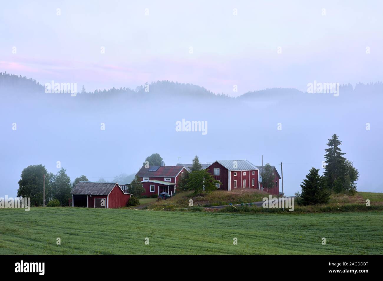 Häuser in High Coast, Schweden Stockfoto