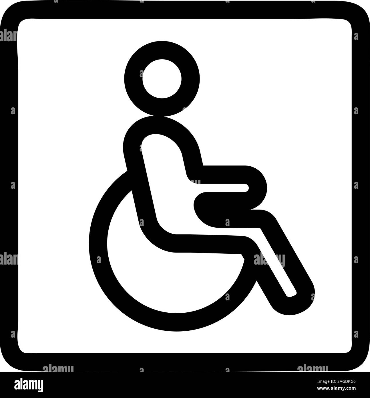 Parkplätze für Behinderte Symbol Vektor. Isolierte Kontur symbol Abbildung Stock Vektor