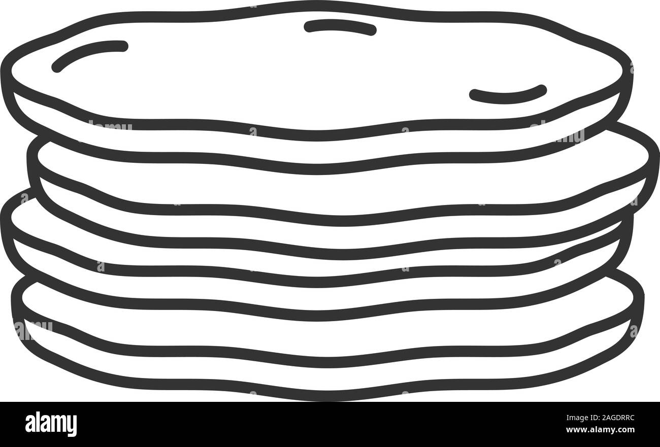 Pita lineare Symbol. Dünne Linie Abbildung. Arabisch Brot. Kontur Symbol. Vektor isoliert Maßbild Stock Vektor