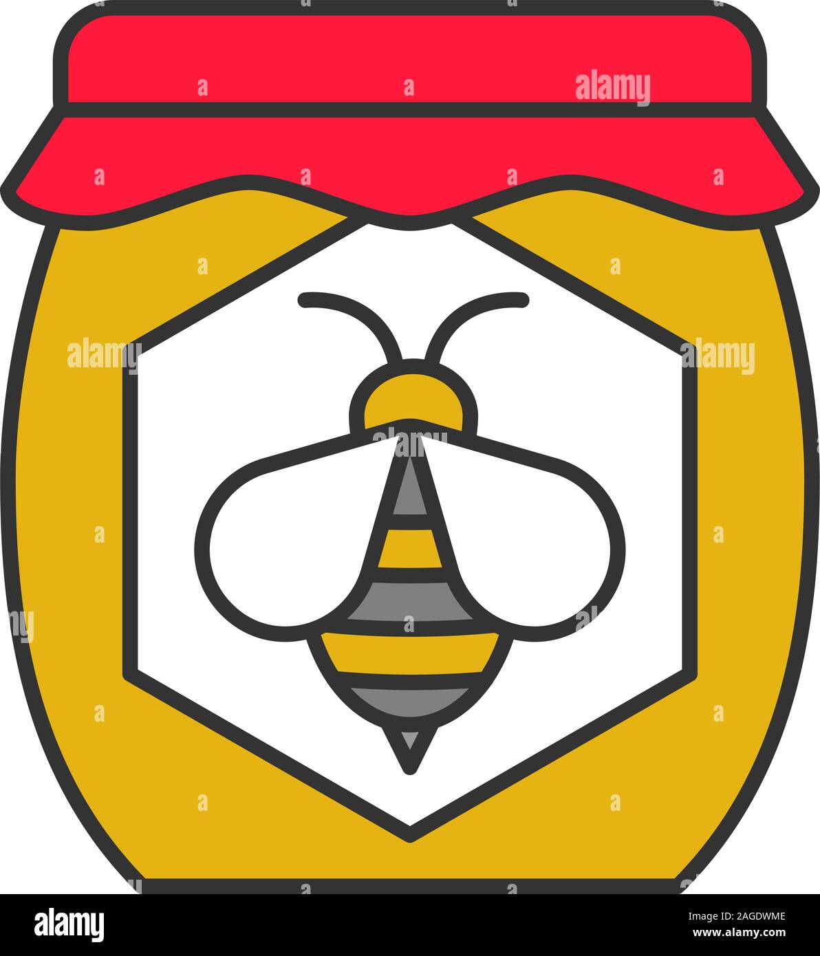 Honigtopf Farbe Symbol Isolierte Vector Illustration Stock Vektorgrafik Alamy