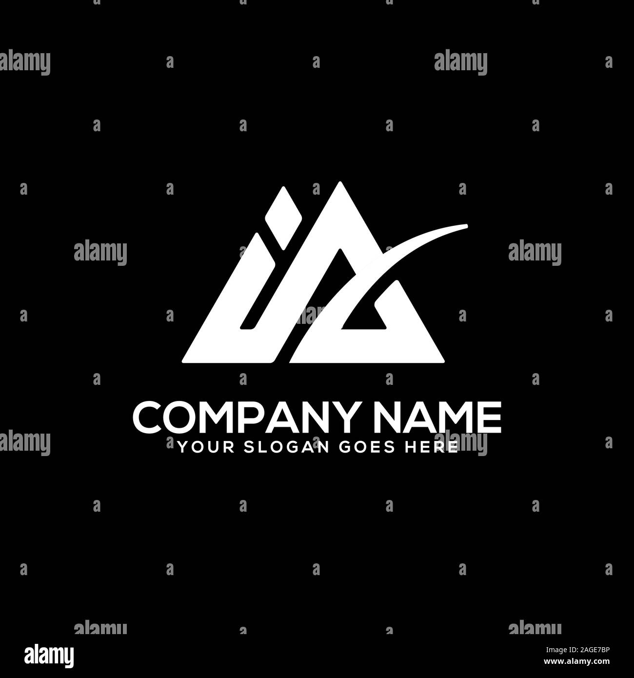 IA erste Logo inspiration, ich und ein Logo Vektor, Sport, Finanzen, Firma logo Vorlage Stock Vektor