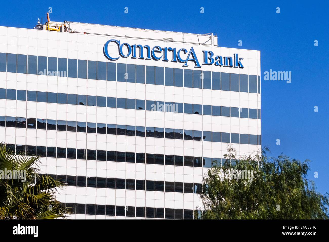 Dez 9, 2019 Los Angeles/CA/USA - die Comerica Bank Filiale; Comerica Incorporated ist ein Unternehmen mit Sitz in Dallas, Texas Stockfoto