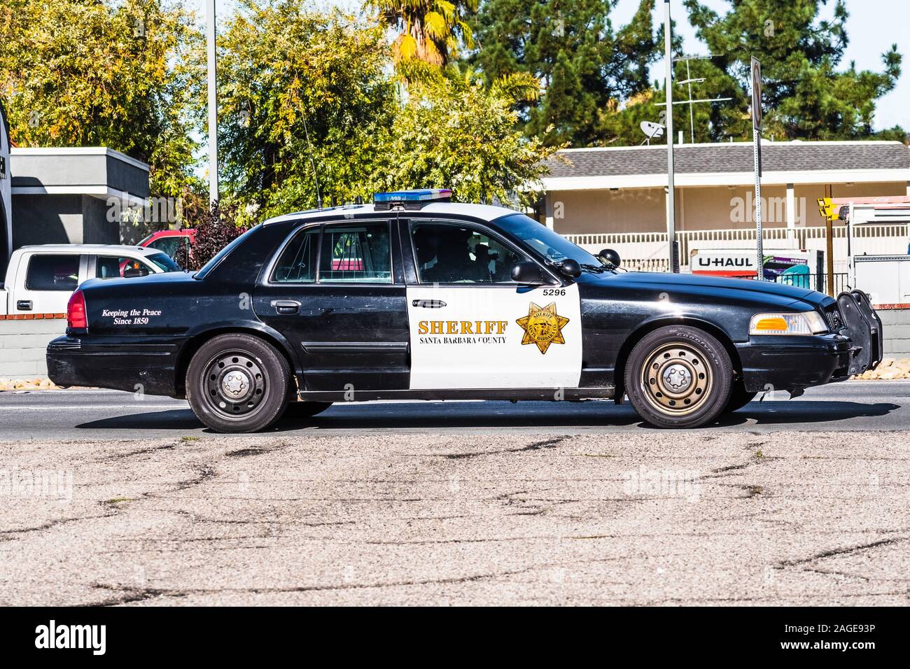 Dez 9, 2019 Santa Maria/CA/USA - Santa Barbara County Sheriff Polizei Stockfoto