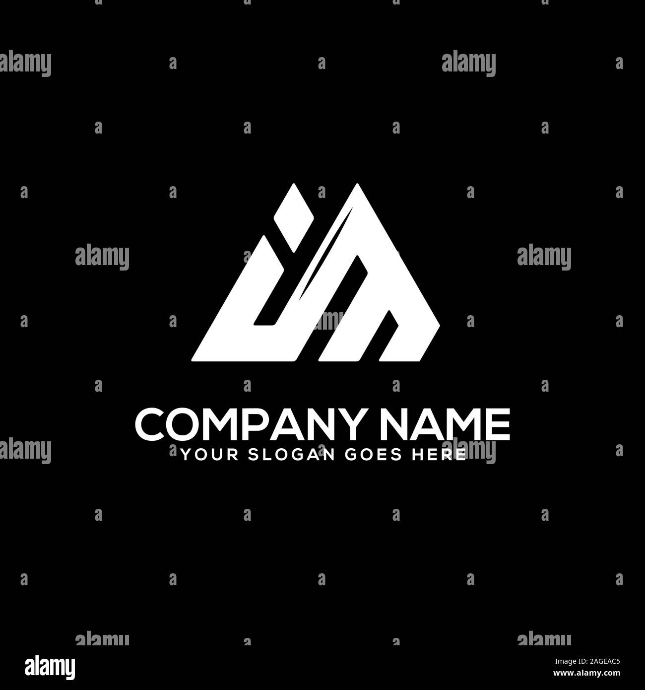 I m ersten logo Inspiration, I und M-Logo, Vector, Sport, Finanzen, Firma logo Vorlage Stock Vektor