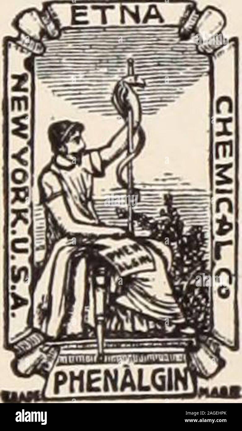 . Kinderheilkunde.. Für die Linderung von Schmerzen der logischen Supplanter von Opium, Undandere Gewohnheit Drogen bilden ist egal wie schwerwiegend oder wo locatedpain ist prompt und zufriedenstellend controlledby Diese effektive Anodyne - und withoutdisturbing die Verdauung, unterdrücken, wodurch thesecretion Verstopfung oder inducinga Drogenkonsum. Aus diesem Grund hat Phenalgin supersededopium und seine Derivate für relievingHeadaches, Rheuma, Gicht, La Grenzwert Grenzwerte, Hexenschuss, Neuralgien, Erkrankungen des Weiblichen, Dysmenorrhö, und schmerzlichen Bedingungen im Allgemeinen. Tausende von phy-sicians Phenalgin zuverlässige analgetische Werkzeugs ist - die Stockfoto