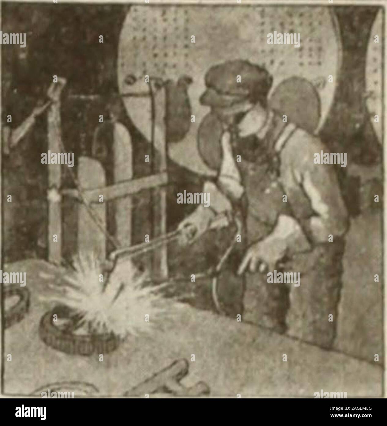 . Kanadische Maschinen und Metallverarbeitung (Januar-Juni 1919). WELDINGAND" schneiden. Hinweise zu Vorschriften für Lichtbogenschweißen In einem Papier lesen Vor dem I.E.E. der Autor verweist auf eine Reihe von Vorsichtsmaßnahmen beim Schweißen fürdie Sicherheit für den Bediener und die Auswirkungen von Schweißkraft aufder Versorgungsnetz des Kraftwerks von H. M. SAYERS zu beachten sind. Lichtbogenschweißen - recentlycome in Verwendung für eine Vielzahl von PUR-Posen und zeigt Versprechen der umfang- reichen Entwicklungen. Die Praxis atpresent ist vor allem empirische. In Anbetracht der Möglichkeiten ihrer Anwendung zu Schiff - Gebäude, eines der Admiral Stockfoto