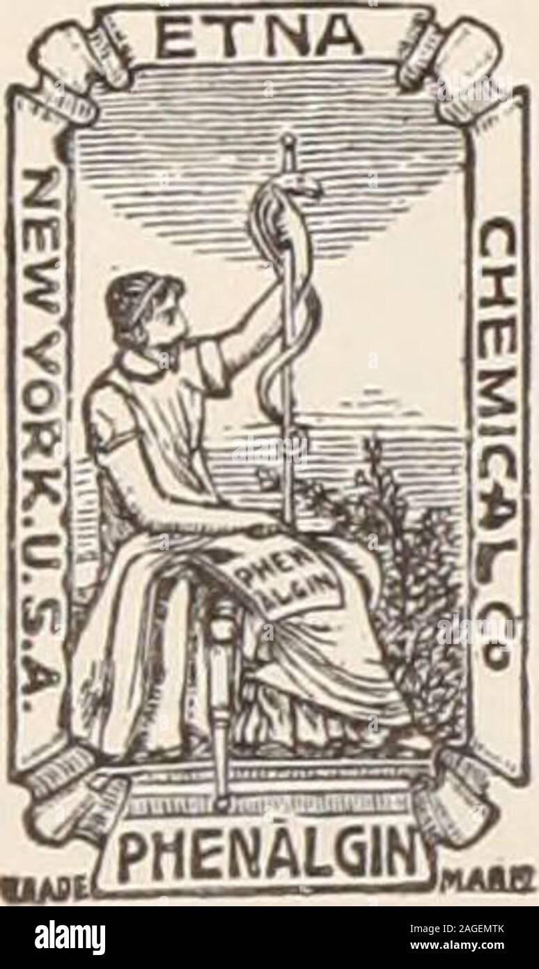 . Kinderheilkunde.. Für die Linderung von Schmerzen der logischen Supplanter von Opium, Undandere Gewohnheit Drogen bilden ist 7 121 Egal wie schwerwiegend oder wo locatedpain ist prompt und zufriedenstellend controlledby Diese effektive Anodyne - und withoutdisturbing die Verdauung, unterdrücken, wodurch thesecretion Verstopfung oder inducinga Drogenkonsum. Aus diesem Grund hat Phenalgin supersededopium und seine Derivate für relievingHeadaches, Rheuma, Ziege, La Grenzwert Grenzwerte, Hexenschuss, Neuralgien, Erkrankungen des Weiblichen, Dysmenorrhö, und schmerzlichen Bedingungen im Allgemeinen. Tausende von phy-sicians Phenalgin Werkzeugs ist zuverlässig analgesi Stockfoto