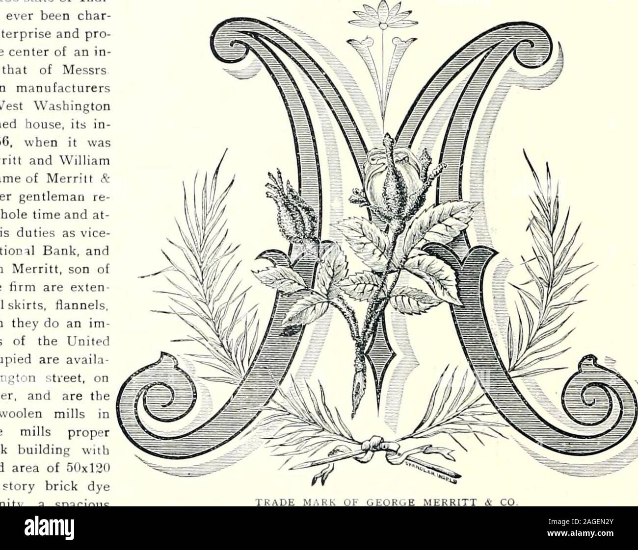 . Indianapolis dargestellt: Die Hauptstadt von Indiana: ihr Wachstum, Ressourcen, Handel, Fertigung, Finanzinstitute, Interessen und Perspektiven, auch Skizzen zu den führenden Unternehmen, die auf Fortschritt und Wohlstand beitragen: eine vollständige Geschichte der Stadt von der Gründung bis in die heutige Zeit. Geprägt durch die Fähigkeit, Fertigkeit, Enterprise und pngressiveness, und die das Zentrum eines Nationalen iiflaential tradeGeo Merritt & Co., Kammgarn iand wolle Händlern4U Wesstreet. Es ist ein alteingesessener houseception zurückgehend bis 1856. whenfounded durch Herrn George Merritt andC Stockfoto