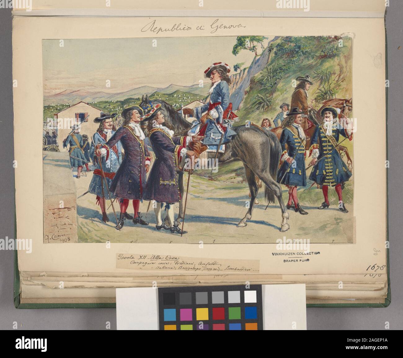 Italien Italienische Soldaten. Genua, 878-1684; Italien Italienische Soldaten. Genua, 878-1684 Stockfoto