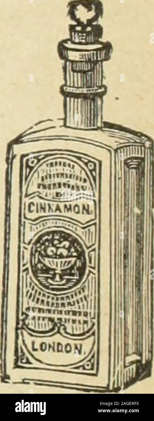 . Le Juillet-Decembre quincaillier (1905). SIROP OE CITRONS. SIROP DE FRAMBOISES. SIROP DE FRAISES. SIROP DANANAS. Nos Fameuses Essenzen Culinoires Abricot, Allspices, Amandes, Ananas, Banane, Biere dEpinette, Bouleau, Cafe, Cannelle, Cayenne, das Schnellreagierendes, Kirschrot, Chocolat, Claret, Cochenille, Gehen:, Coriande, Couleur de Früchte, nicht interessieren, Fraise, Framboise, ging -, embre Groseille, Limon, Macis, Madere, Menthe, Poivree, Mures, Muscades, Nektar, Noyau, Orang-e, Ottawa Wurzelbier. Peche, Pistache, Poire, Poivre, Pommes, Pflaumen, Ratafia, Rose, Safran, Salsepareille, Sherry, der, Tonka, Vanille, Winterg - Reen, q Stockfoto