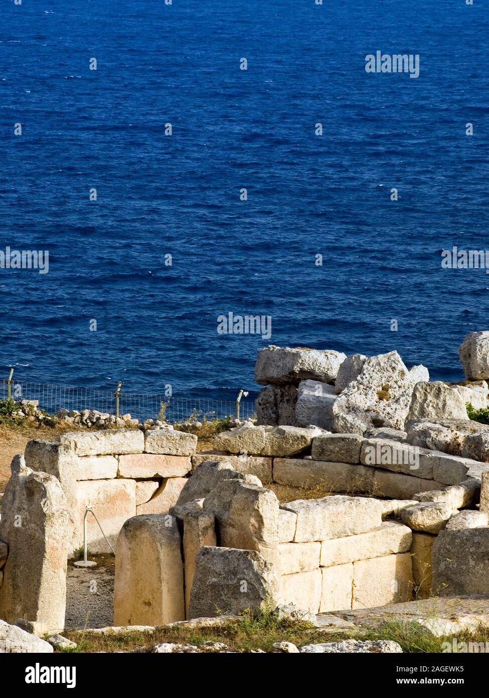 Mnajdra neolithischen Tempel auf Malta Stockfoto