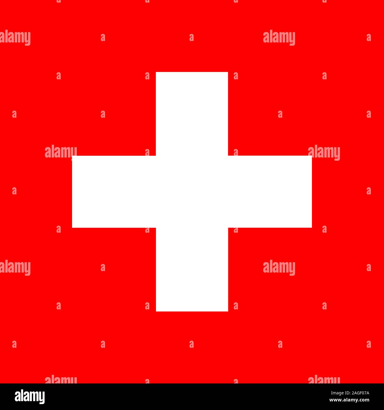 Schweiz Flagge. Offizielle Flagge der Schweiz. Vector Illustration. Stock Vektor