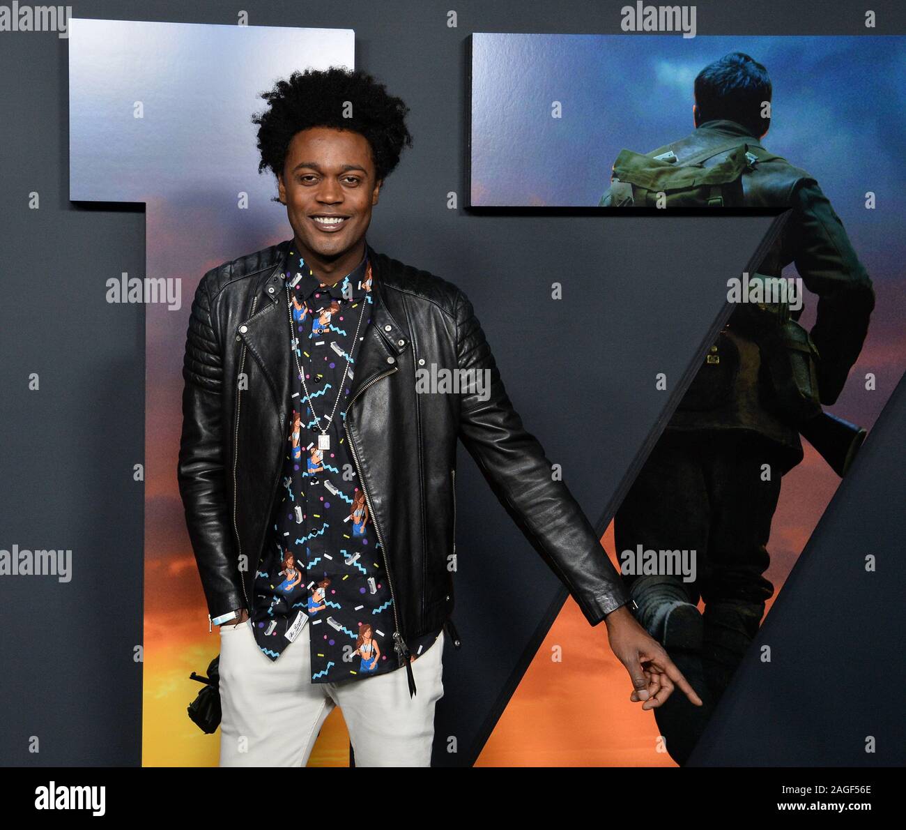 Los Angeles, USA. 18 Dez, 2019. Schauspieler und Comedian Echo Kellum besucht die Premiere des Motion picture Kriegsdrama '1917' an der TCL Chinese Theatre in Hollywood Abschnitt von Los Angeles am Mittwoch, 18. Dezember 2019. Handlung: Zwei junge britische Soldaten während des Ersten Weltkrieges sind eine unmögliche Mission: eine Botschaft tief in feindliches Gebiet, die 1.600 Männer, und einer der Soldat Brüder, vom Wandern direkt in eine tödliche Falle. Foto von Jim Ruymen/UPI Quelle: UPI/Alamy leben Nachrichten Stockfoto