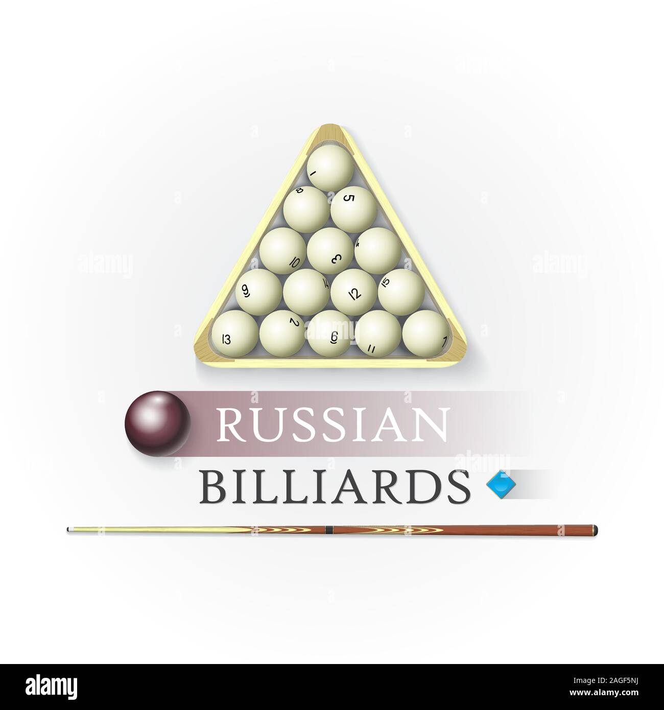 Russisches Billard Hintergrund. Vector Illustration. Stock Vektor
