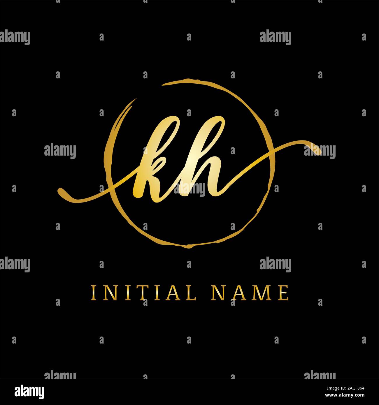 KH Schönheit logo Inspiration, Luxus, Logo Design, Logo Name Stock Vektor