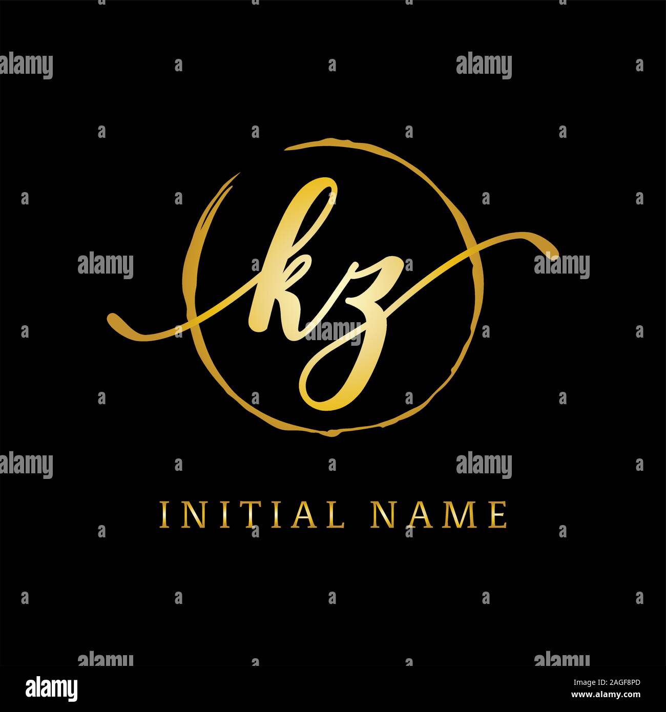 KZ Schönheit logo Inspiration, Luxus, Logo Design, Logo Name Stock Vektor