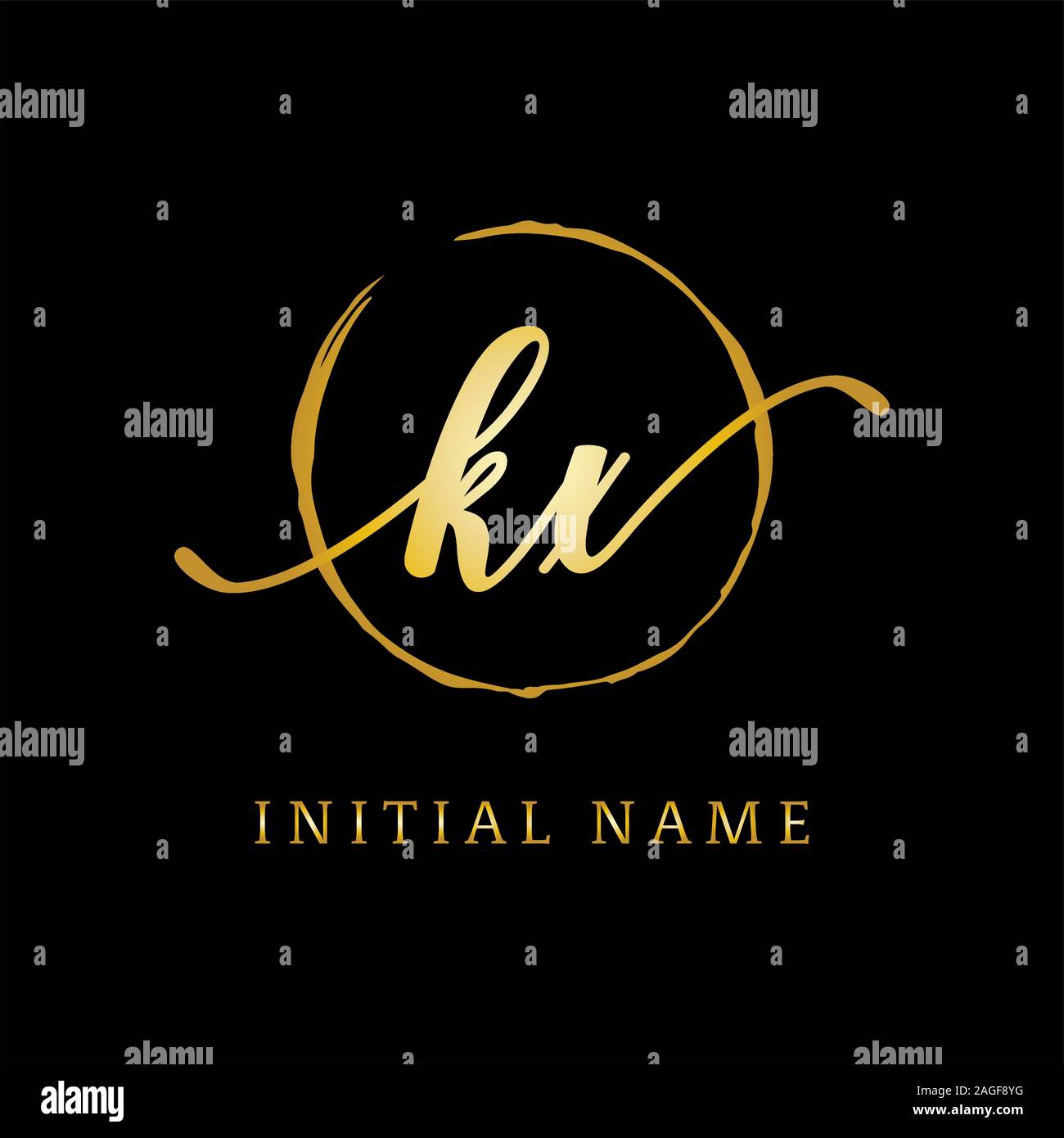 KX Schönheit logo Inspiration, Luxus, Logo Design, Logo Name Stock Vektor